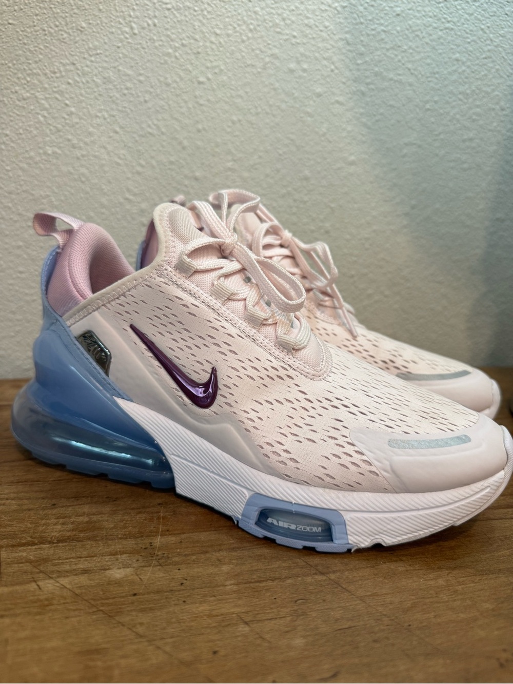 Nike Air Max 270 Kids 4.5Y Pink Blue Sneakers Shoes IQ3464-600